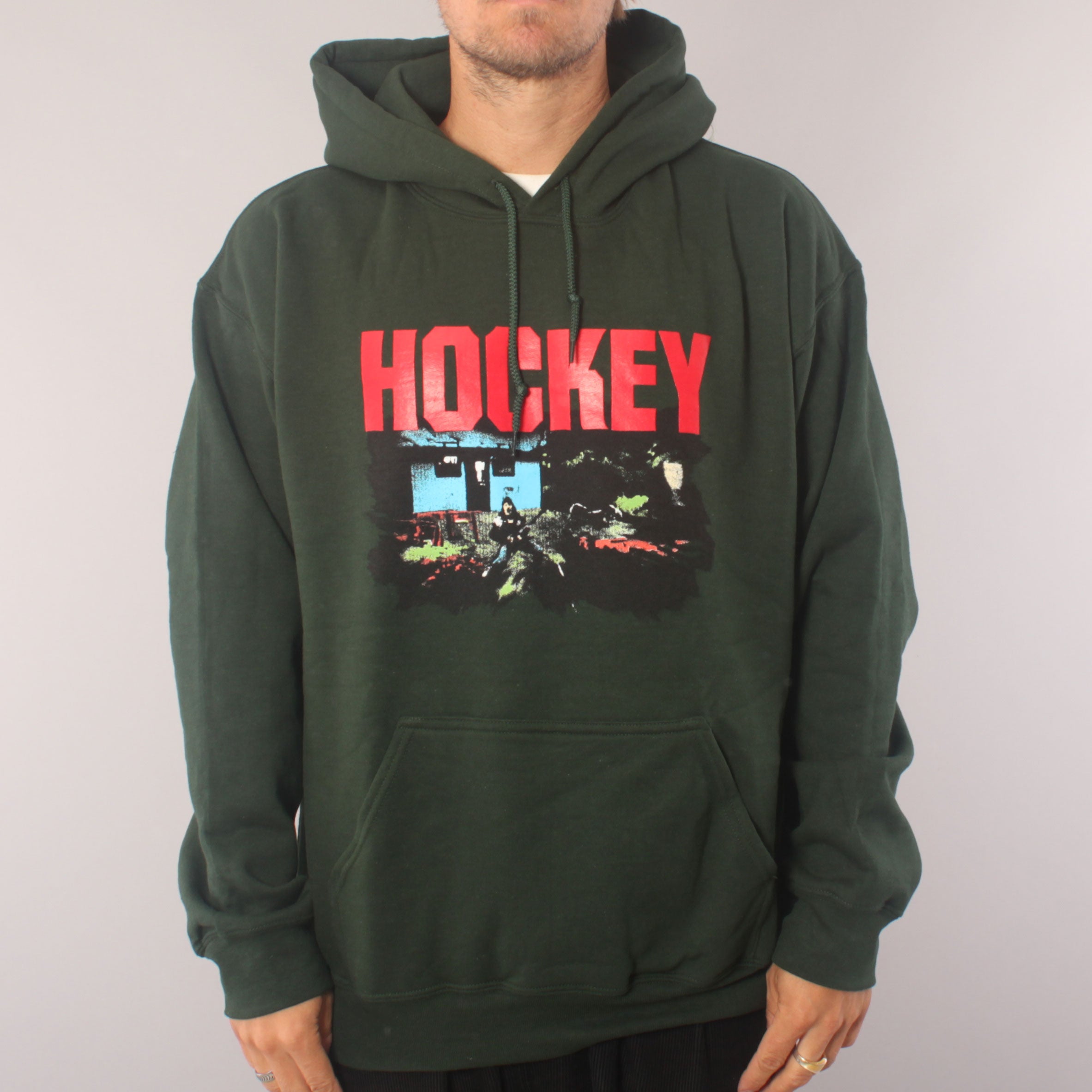 Hockey Raw Milk Hoodie - Forrest Green