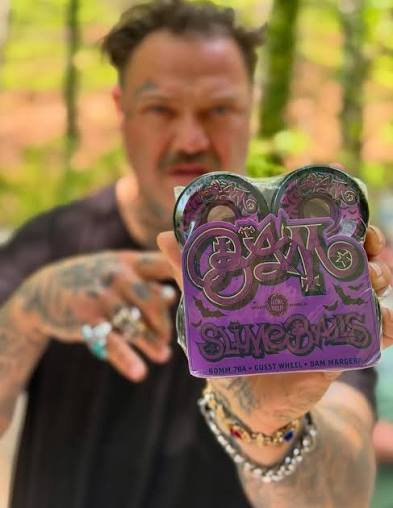 Slime Balls Bam Margera Guest Hardline Purple Wheels - 95A