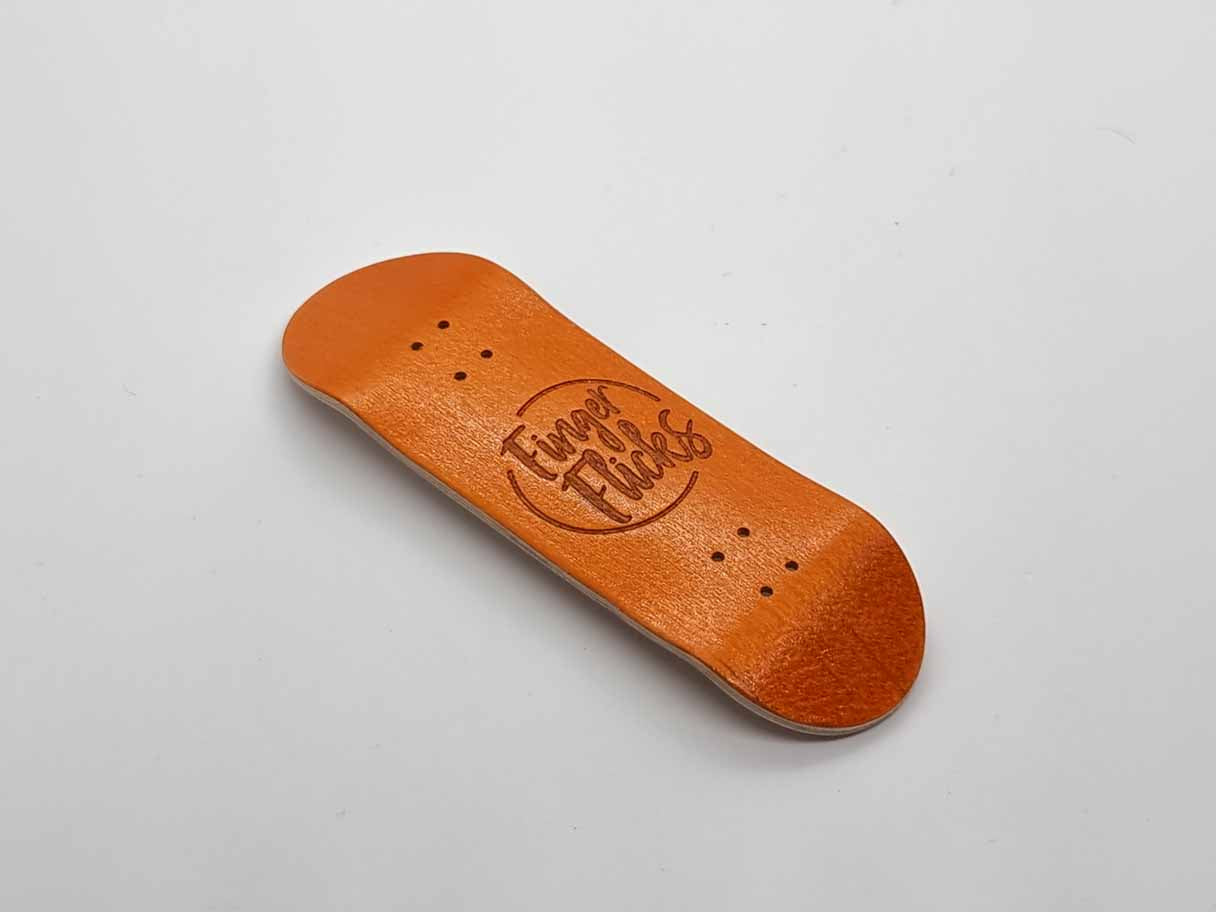 FingerFlicks Complete Fingerboard - Orange Wood