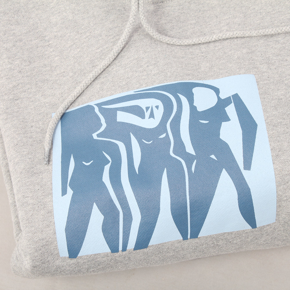 Polar Skate Co Cut Outs Dave Hoodie - Heather Greay
