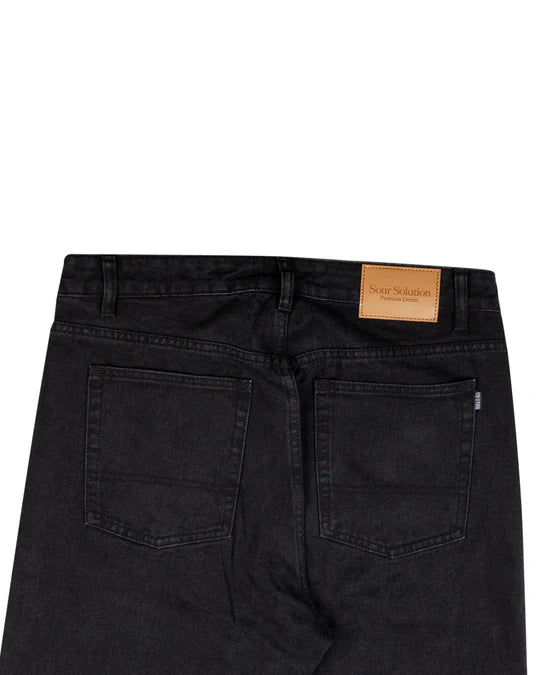 Sour Soloution Relaxed Baggy Jeans - Black