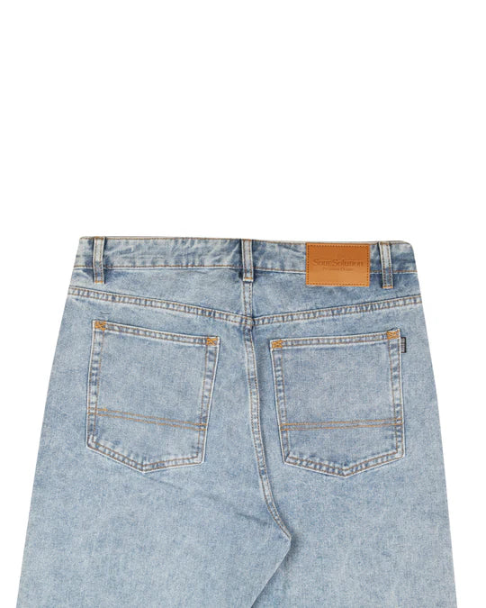 Sour Soloution Relaxed Baggy Jeans - Light Blue