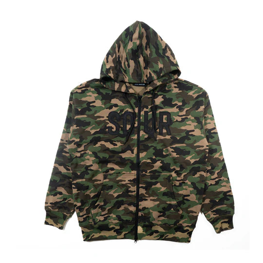 Sour Soloution Army Logo Zip Hoodie - Camo