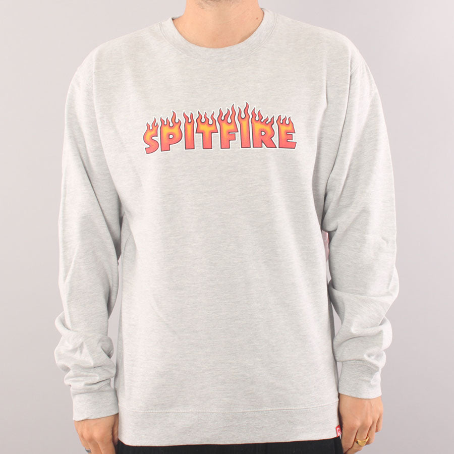Spitfire Flash Fire Crewneck - Grey Heather