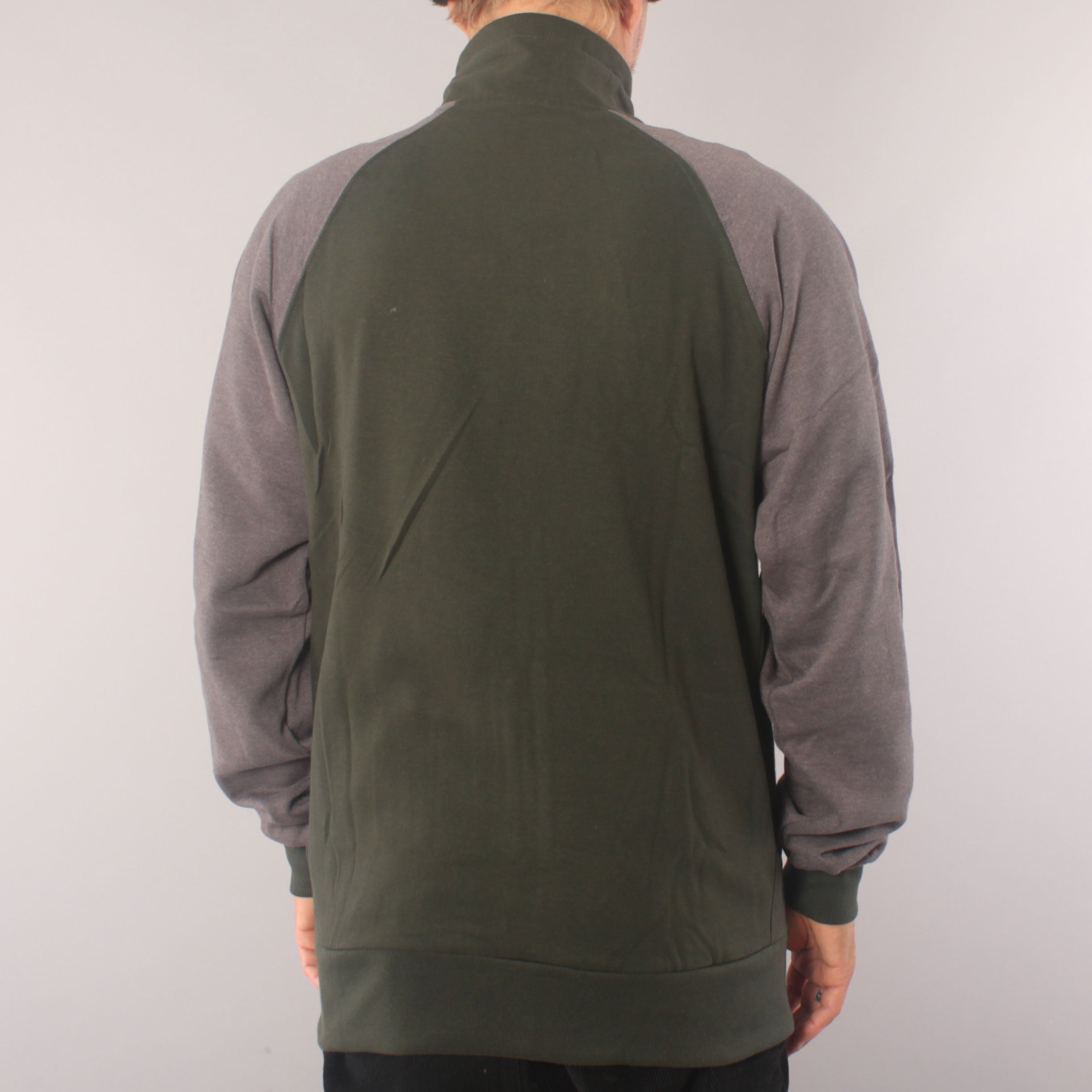 The Boss College Zip Sweater - Army/Ash