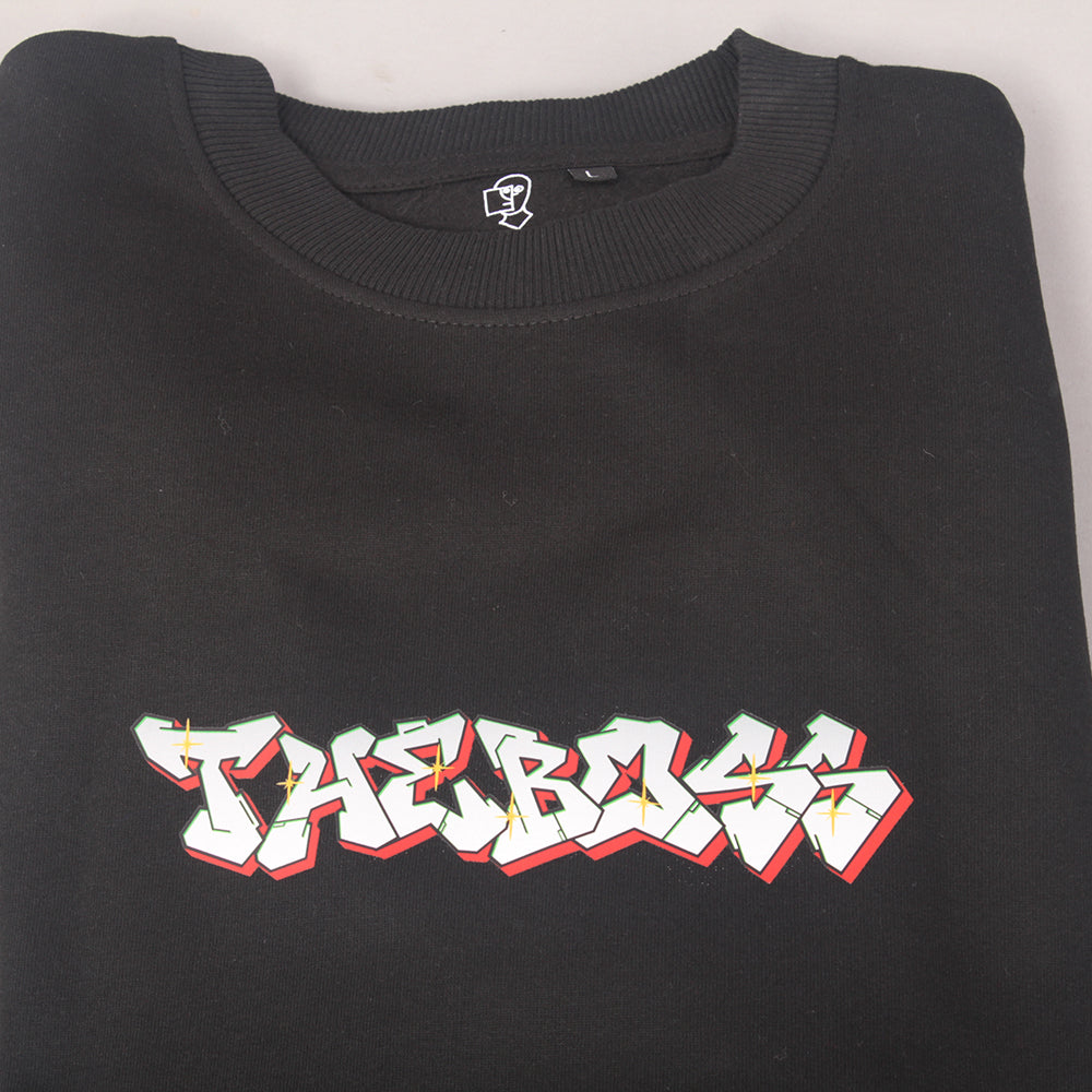 The Boss x Nicklas Beniam Letters Crewneck Sweatshirt - Black