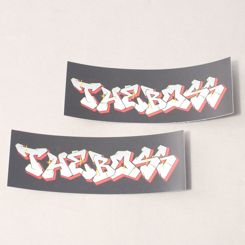 The Boss Letters Logo Stickers - Black