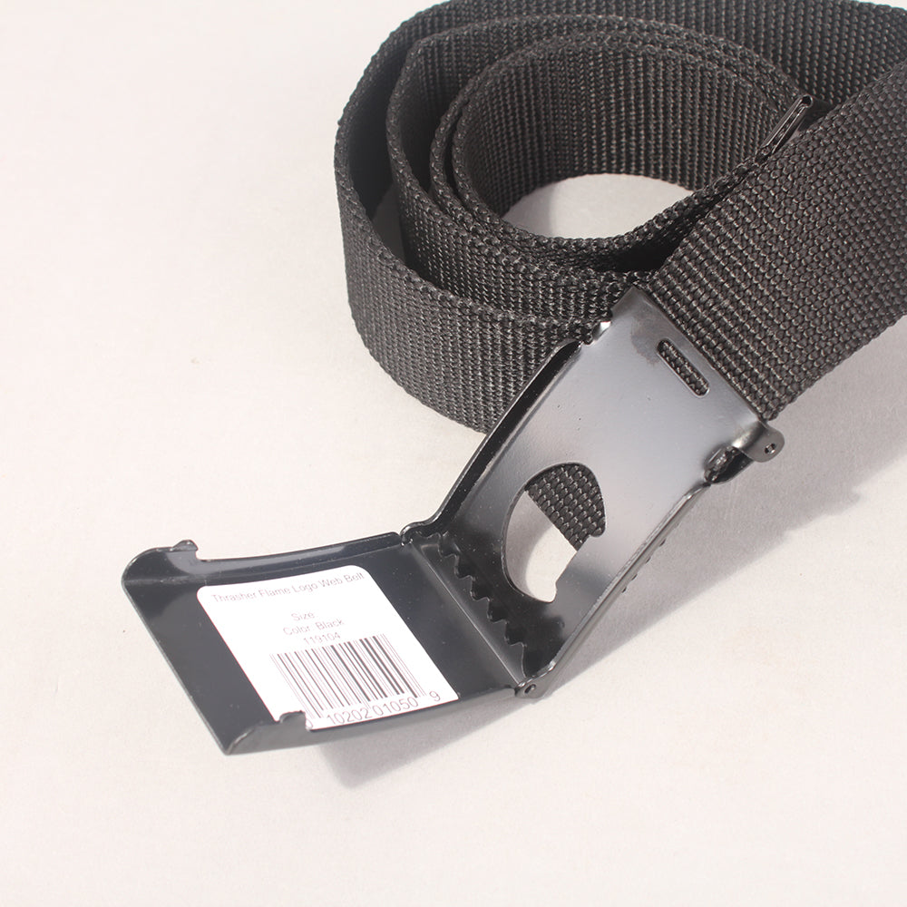 Thrasher Flame Web Belt - Black