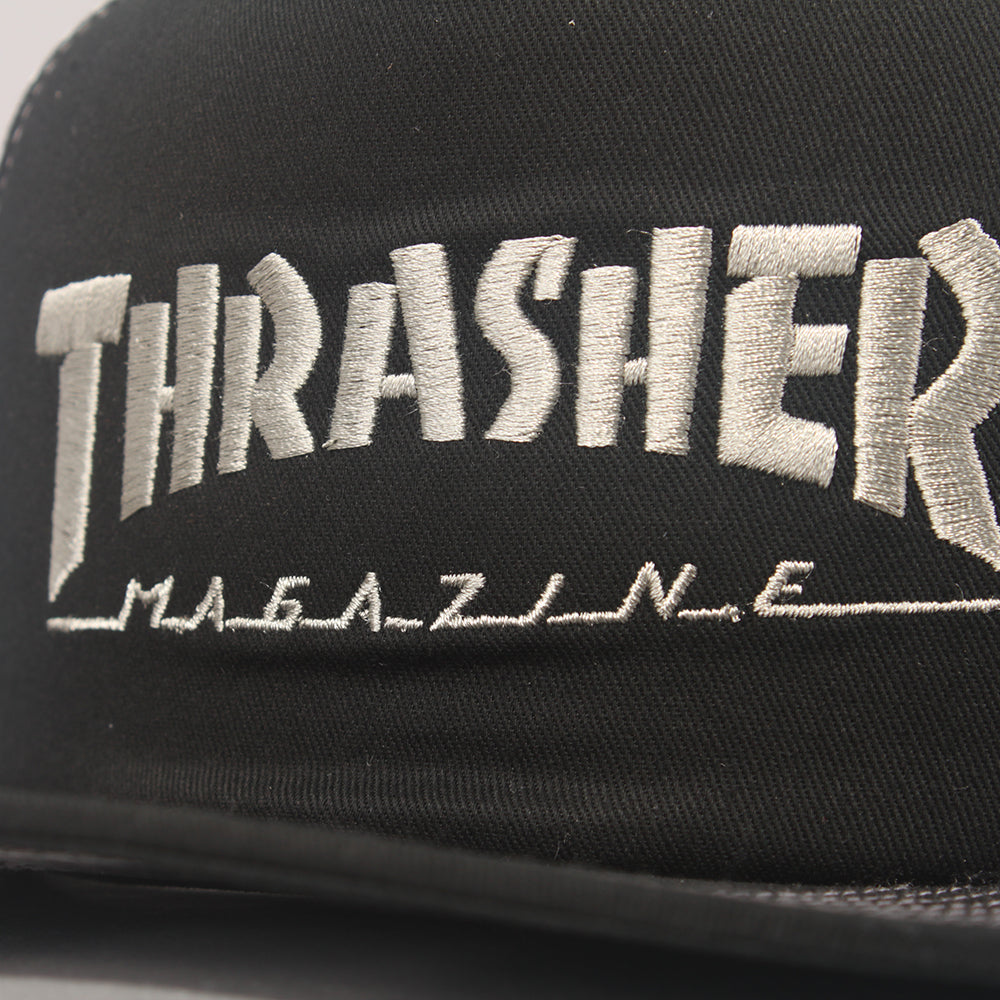 Thrasher Skate Mag Logo Trucker Cap  - Black / Grey