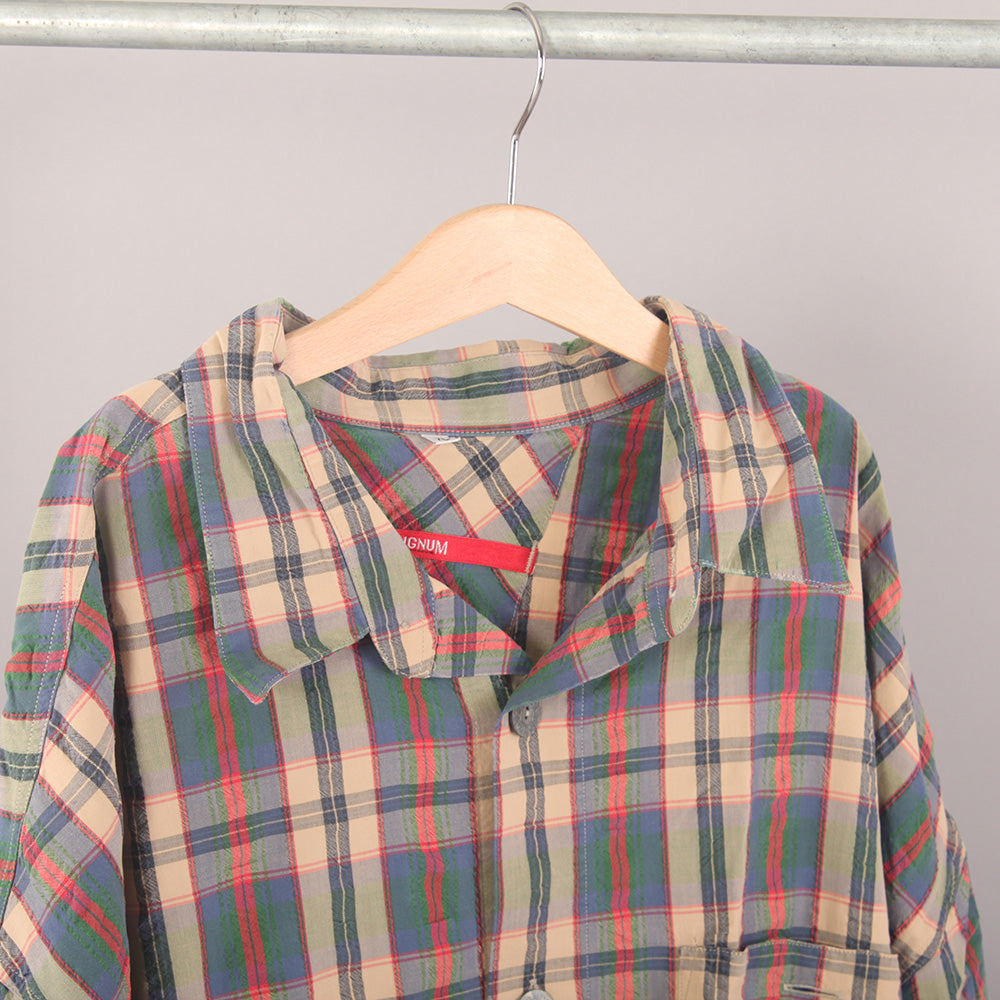 VINTAGE SS Checker Shirt - Sand/Red