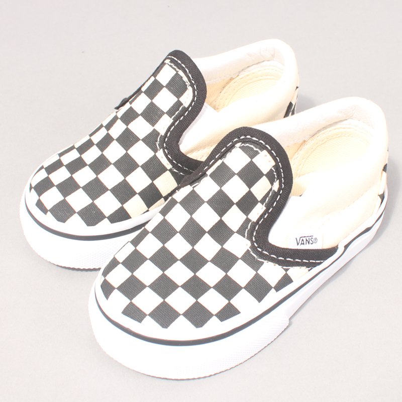 Vans Classic Slip On Kids - Black/White/Checkerboard