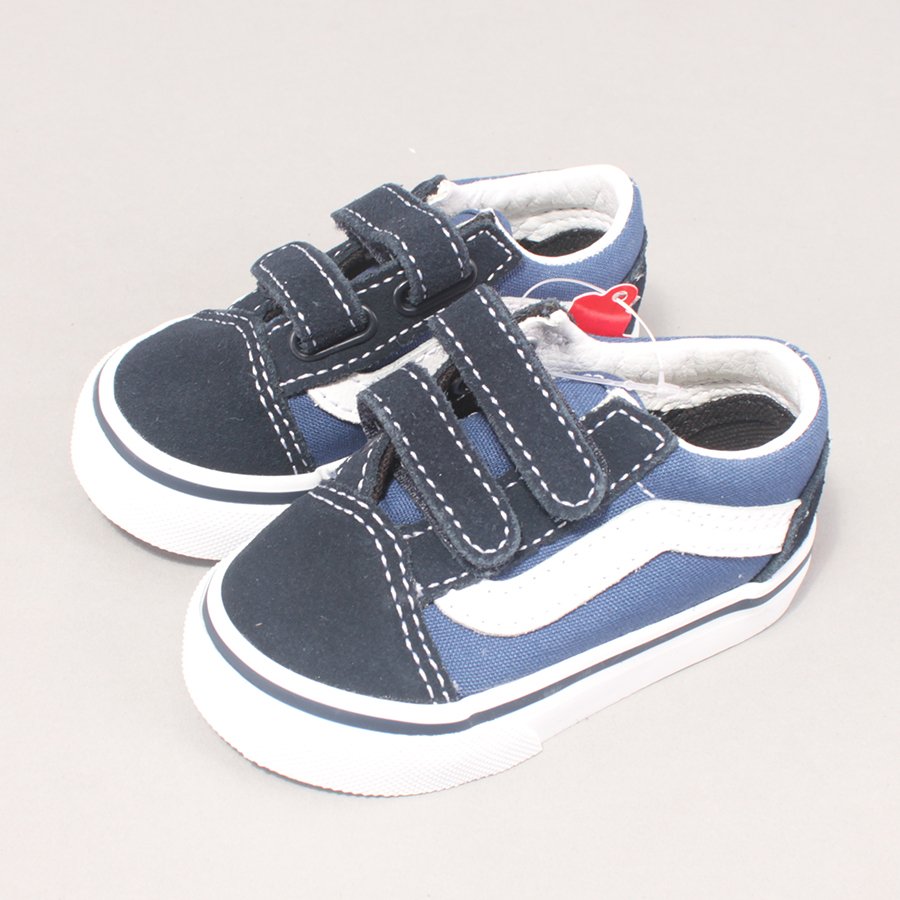 Vans Old Skool Youth Velcro - Navy/White