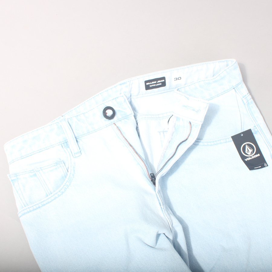 Volcom Billow Denim 18" Baggy Pants YOUTH - Light Blue