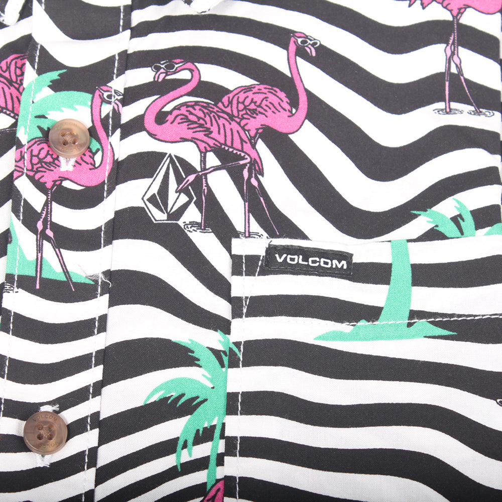 Volcom Flamingo Bros Youth Woven SS Shirt - White