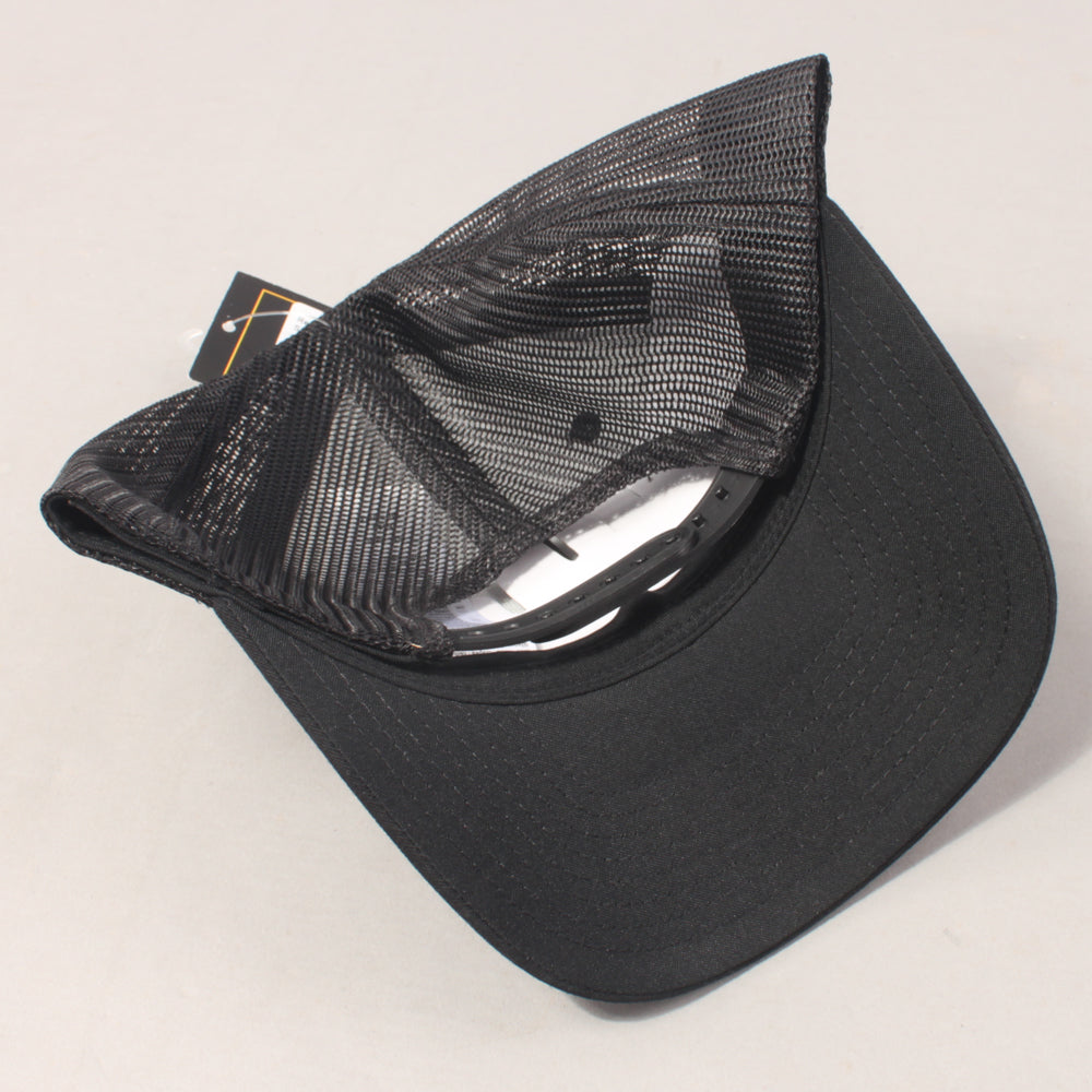 Blank Trucker Cap - Black / Black