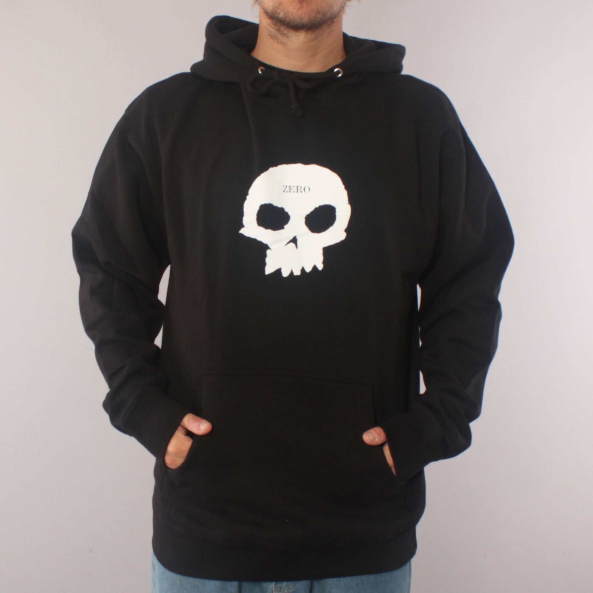 Zero Single Skull Hoodie - Black