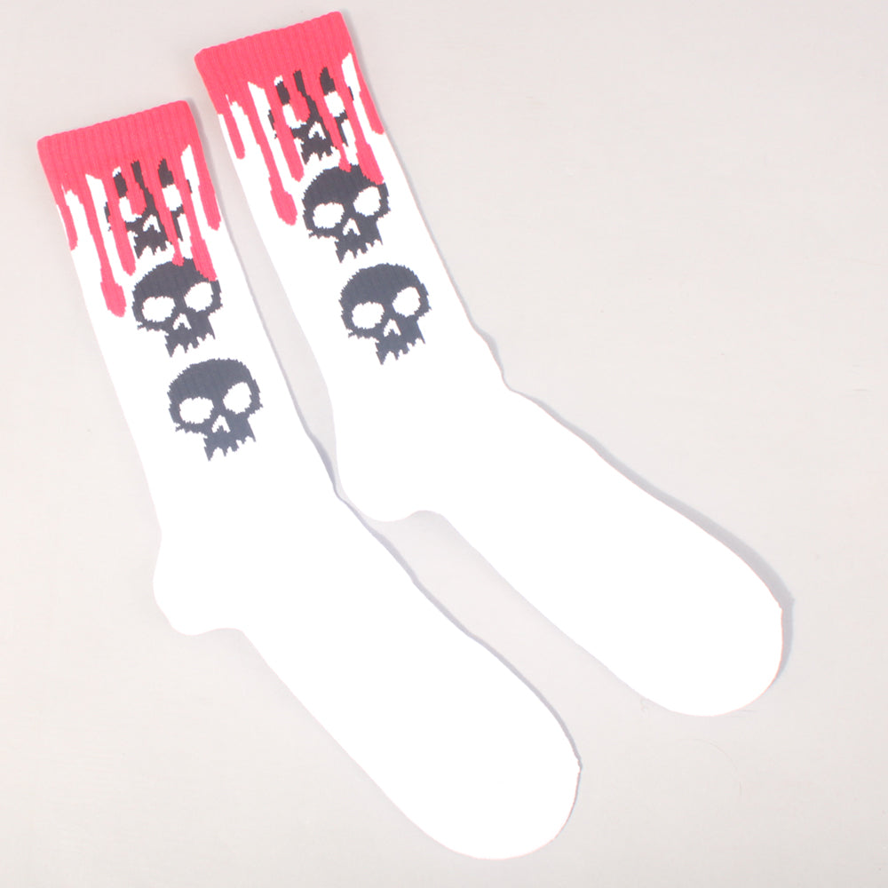 Zero 3 Skull Bloody Socks - White